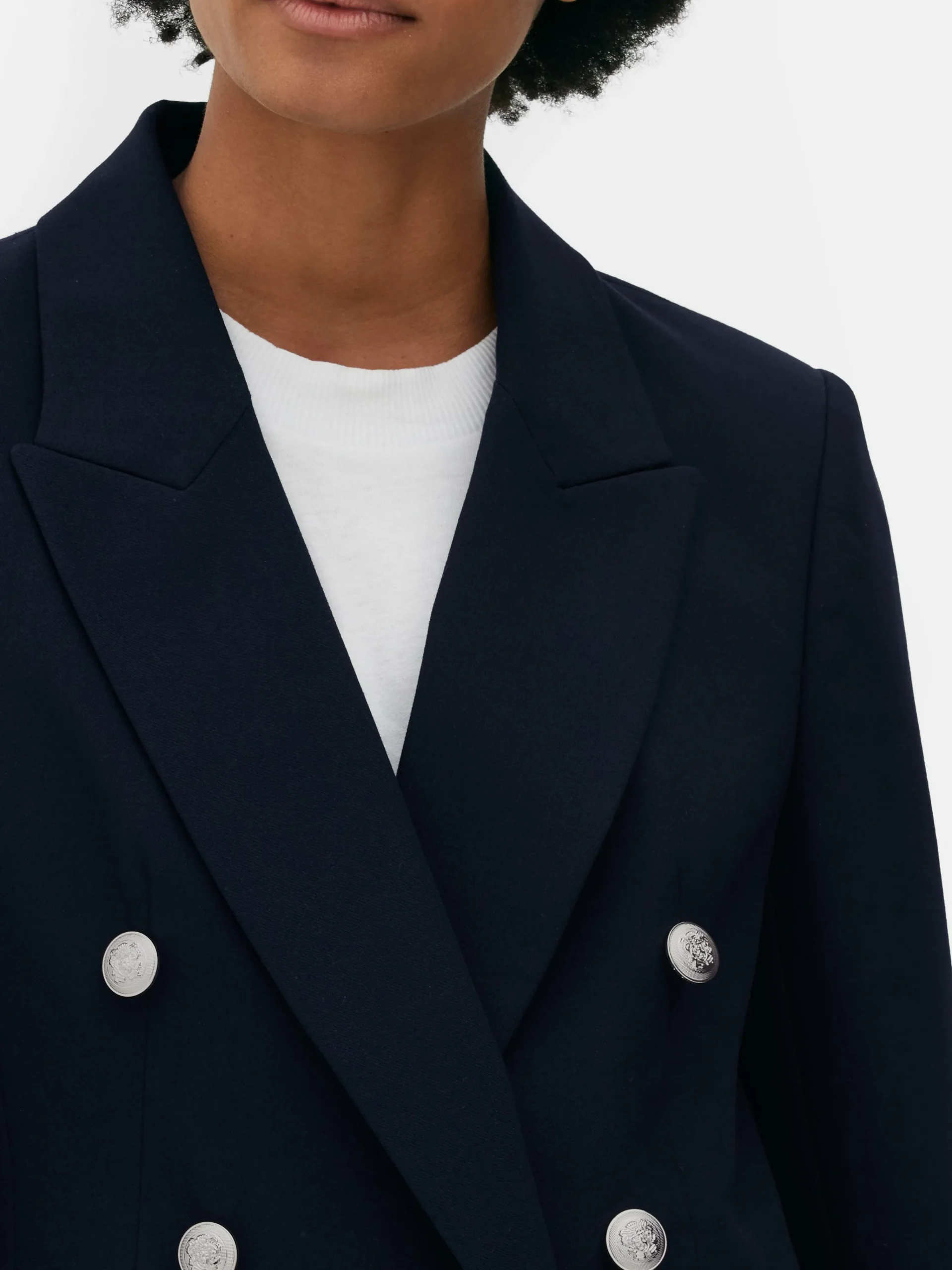 Metallic Button Double Breasted Blazer|Primark Online