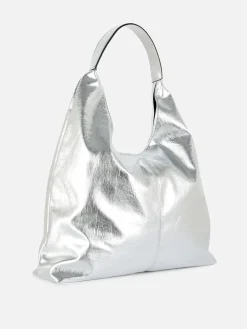 Metallic Faux Leather Shopper|Primark Outlet