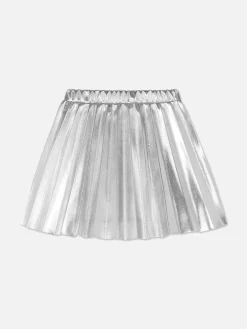 Metallic Pleated Skirt|Primark Hot