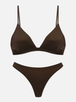 Microfiber Triangle Bra And Thong Set|Primark Discount