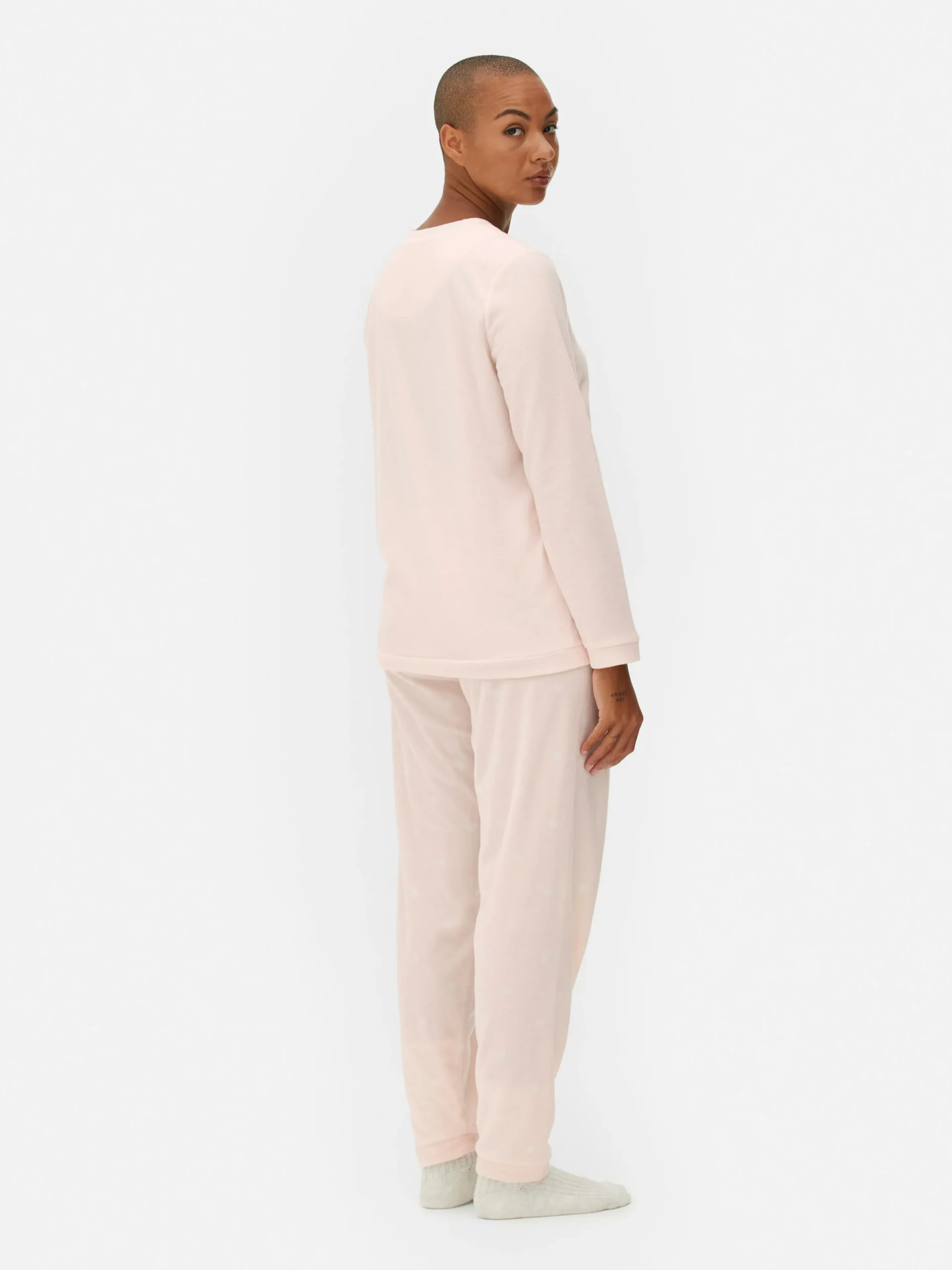 Microfleece Long Sleeve Pajamas|Primark New