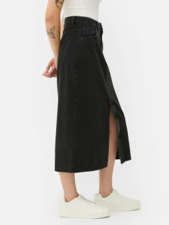Midi Denim Skirt|Primark Online