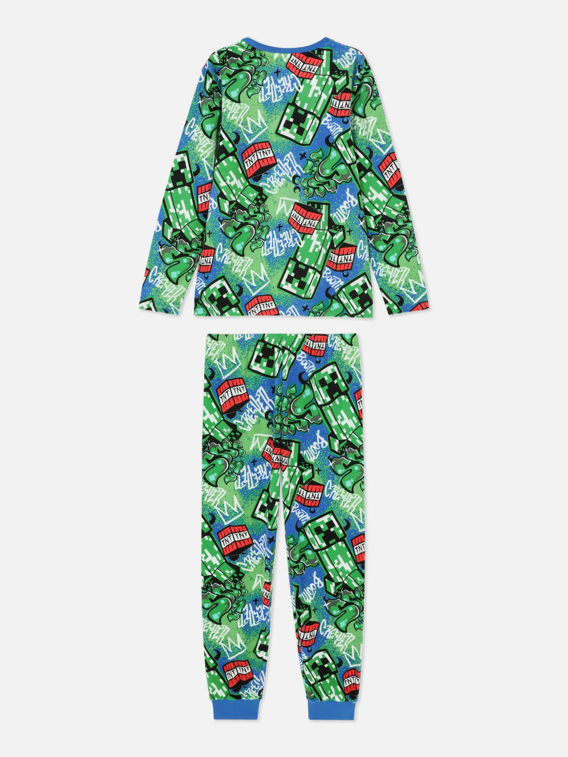 Minecraft Long Sleeve Pajamas|Primark Online