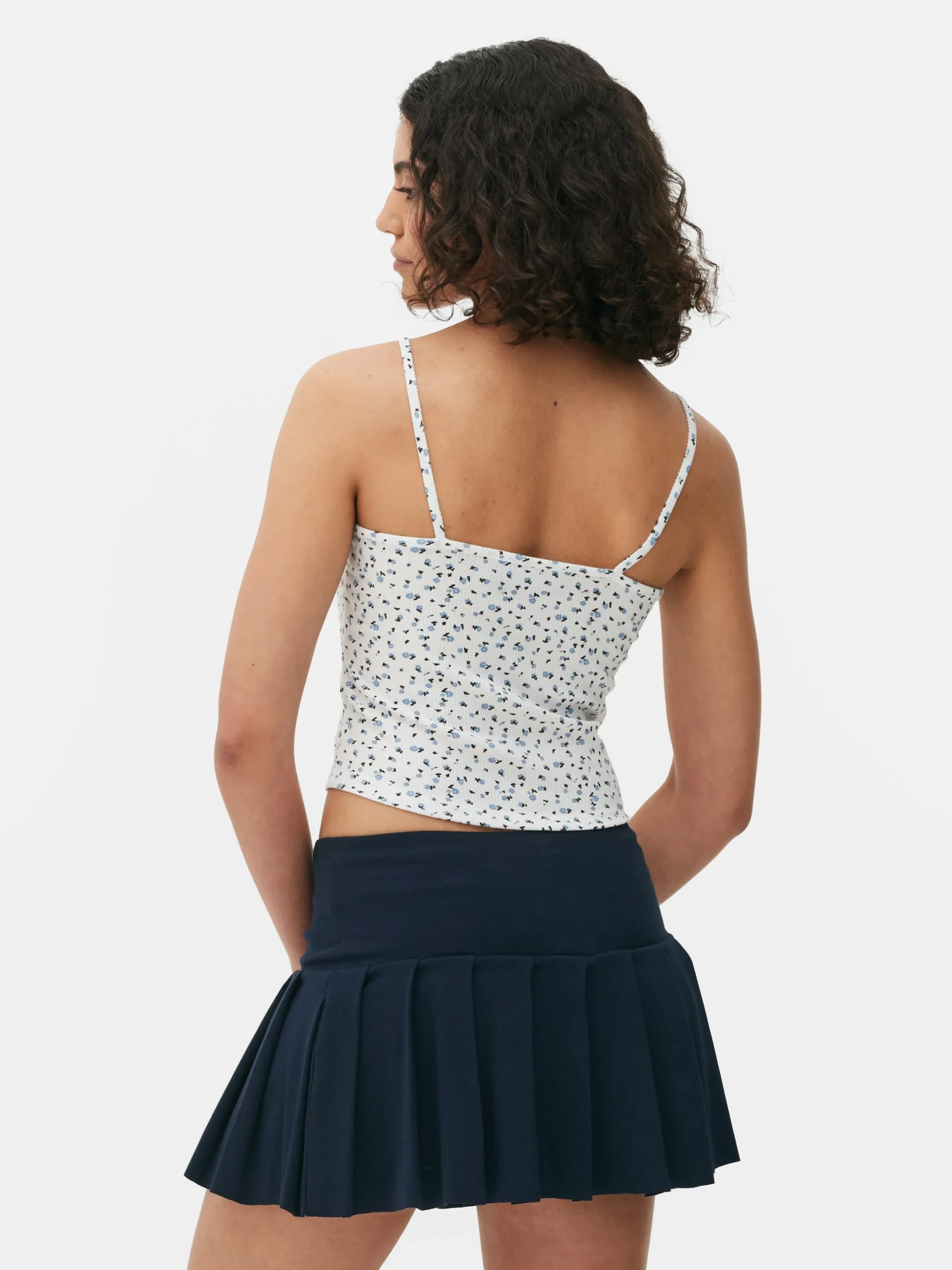 Mini Floral Ribbed Cami|Primark Outlet
