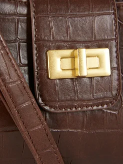 Mock Croc Shoulder Bag|Primark Online