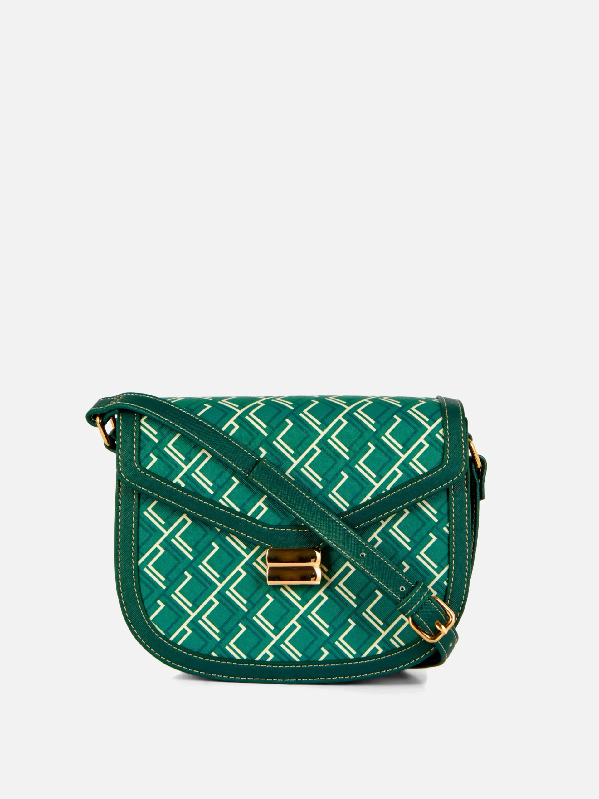 Monogram Graphic Saddle Bag|Primark New