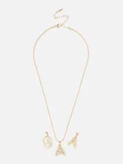 Multi-Pendant Initial Necklace|Primark Sale