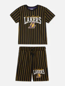 NBA Los Angeles Lakers Striped T-Shirt And Shorts Set|Primark Clearance