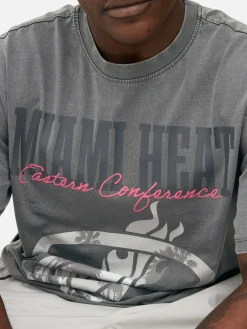 NBA Miami Heat Acid Wash T-Shirt|Primark Hot