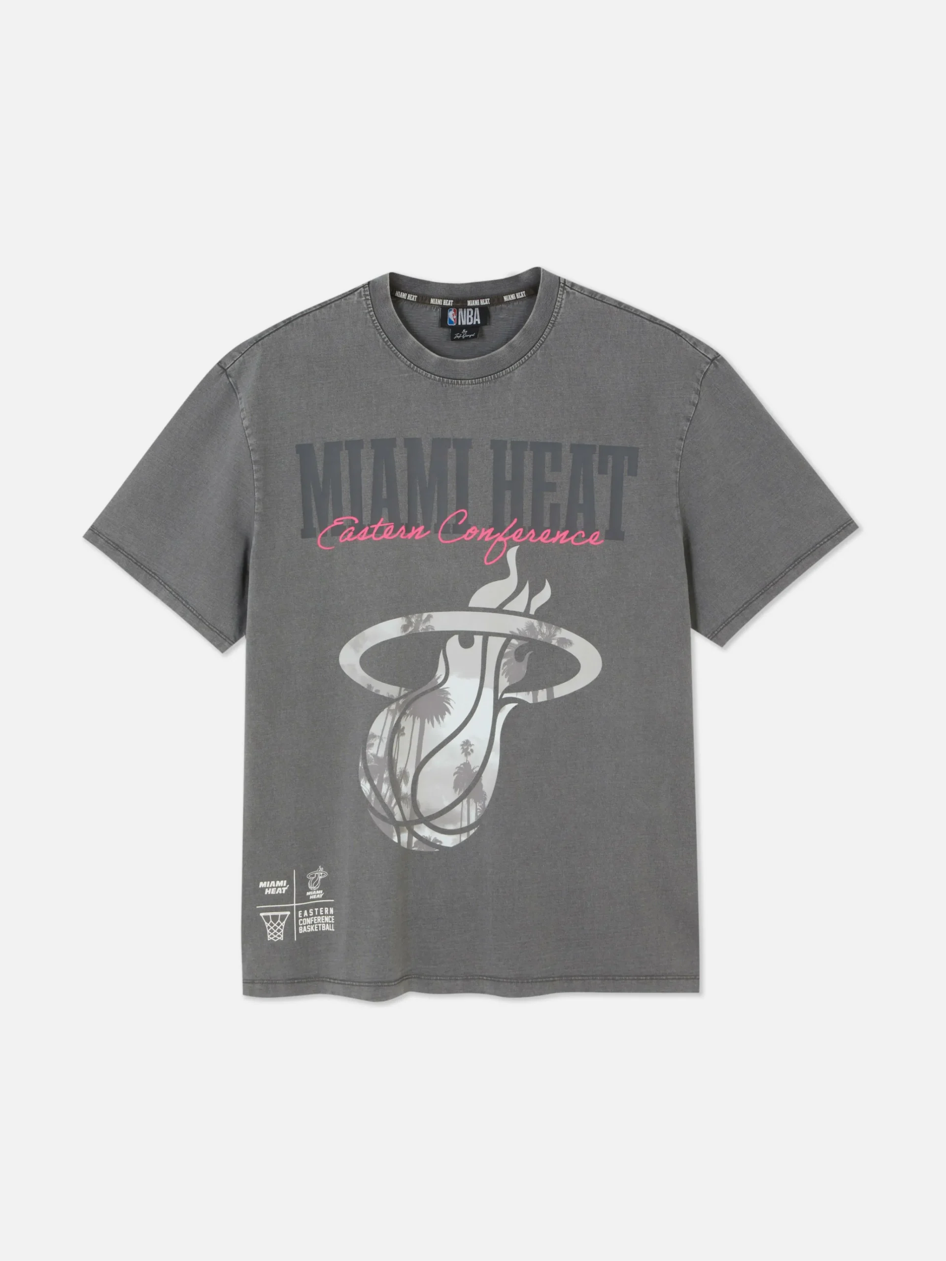 NBA Miami Heat Acid Wash T-Shirt|Primark Hot