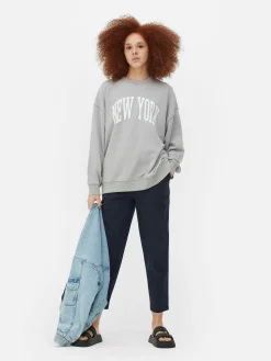 New York Oversized Graphic Sweatshirt|Primark Discount