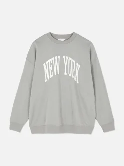 New York Oversized Graphic Sweatshirt|Primark Discount
