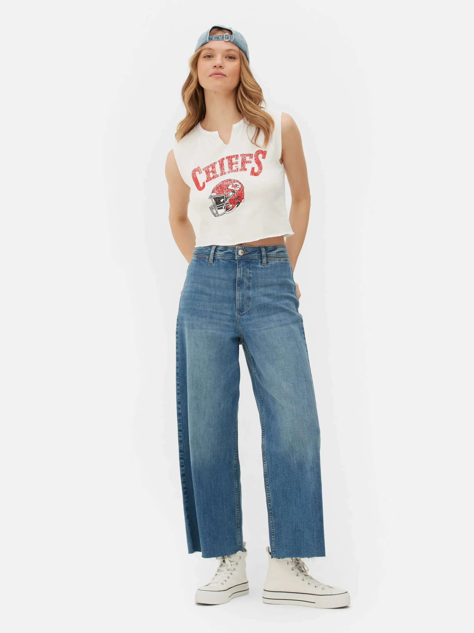 NFL Kansas City Chiefs Cropped Tank|Primark Discount