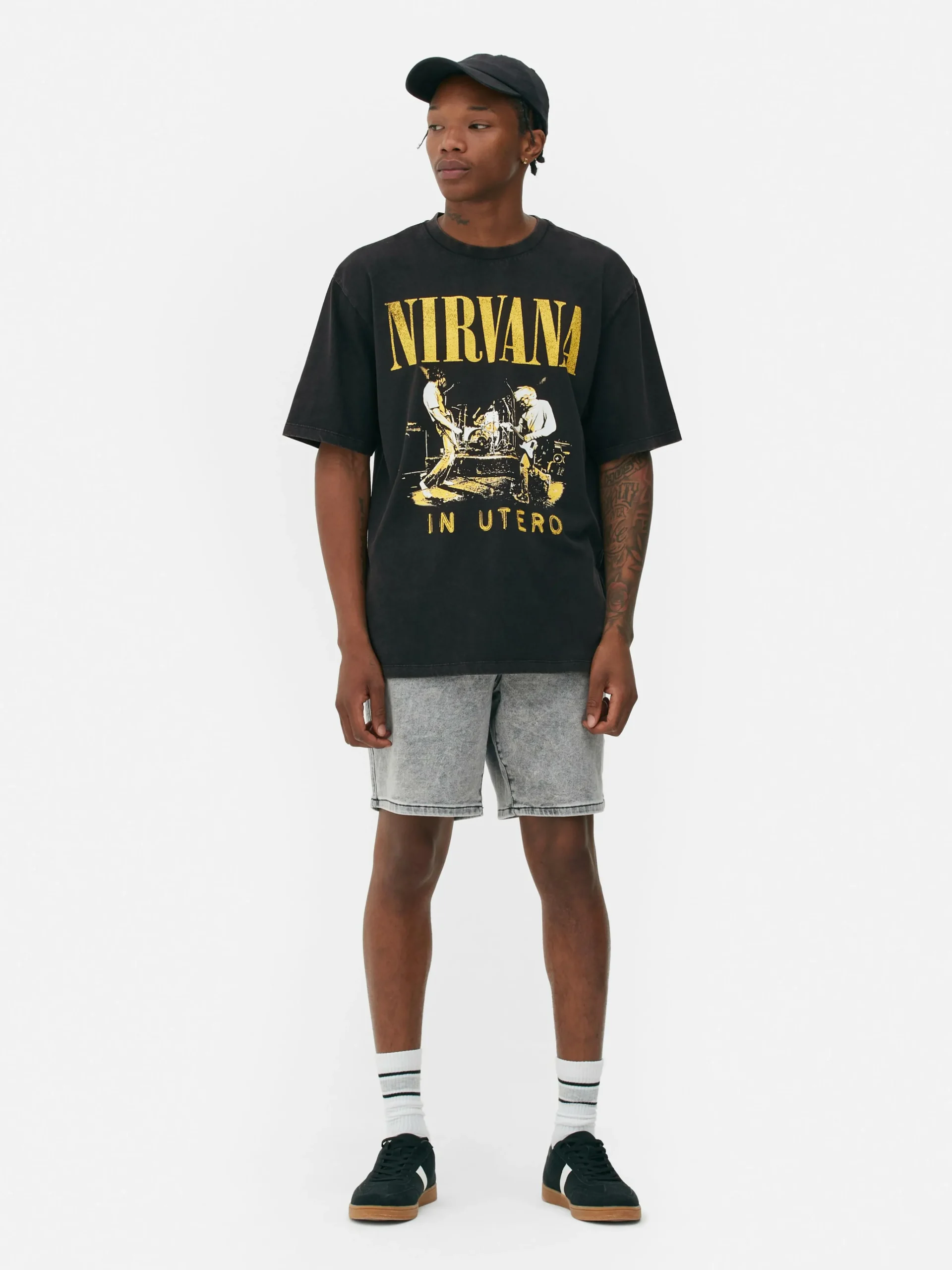 Nirvana Washed Effect T-Shirt|Primark Hot