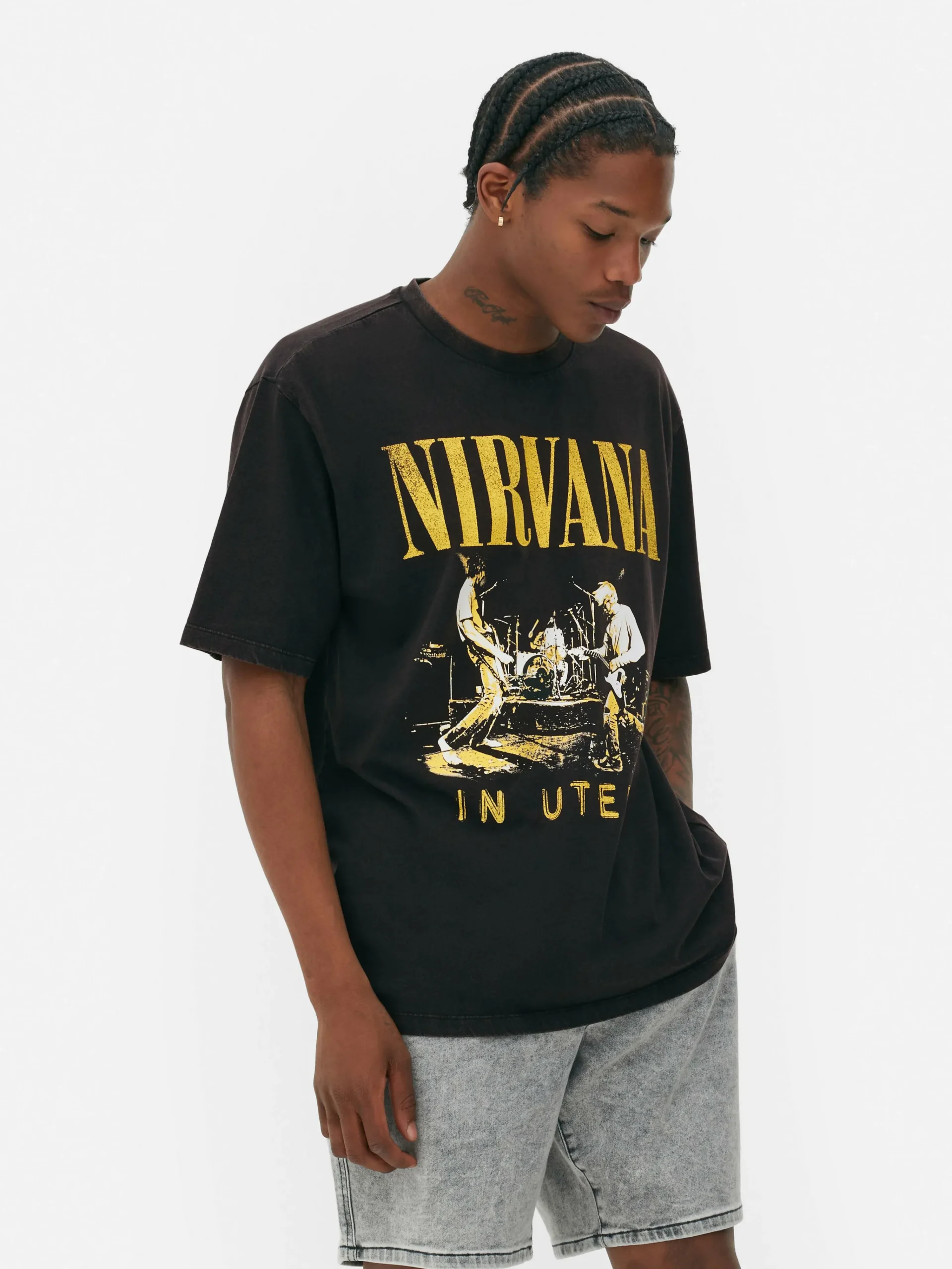 Nirvana Washed Effect T-Shirt|Primark Hot