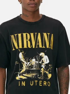 Nirvana Washed Effect T-Shirt|Primark Hot