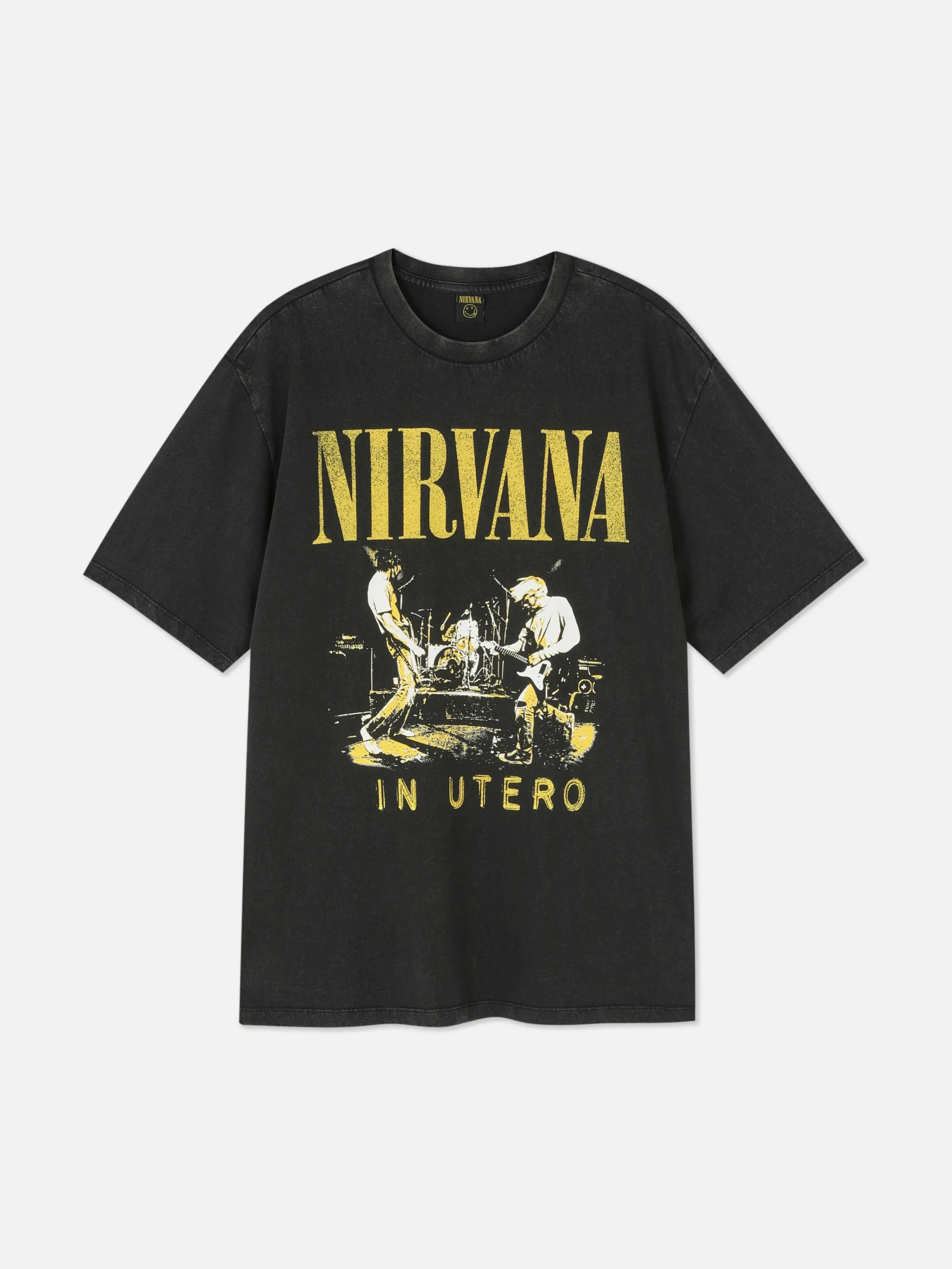 Nirvana Washed Effect T-Shirt|Primark Hot