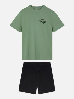 Not Today T-Shirt And Shorts Pajamas|Primark Online