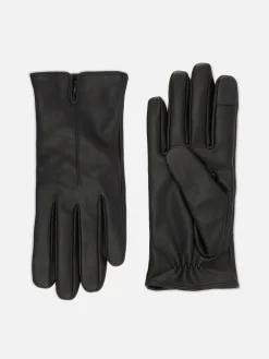 Notched Wrist Leather Gloves|Primark Clearance
