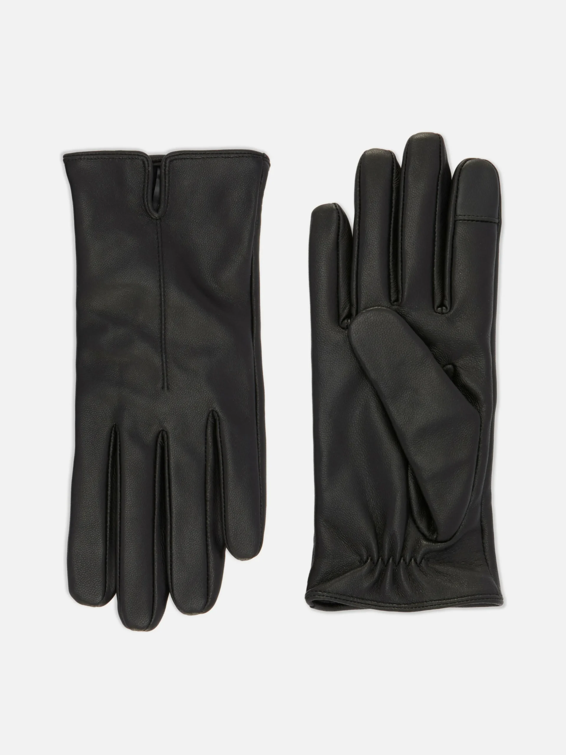 Notched Wrist Leather Gloves|Primark Clearance