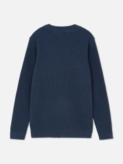 Older Boy Waffle Knit Pullover|Primark Clearance