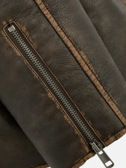 Oversized Distressed Biker Jacket|Primark New