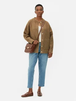 Oversized Knit Bomber Jacket|Primark Discount