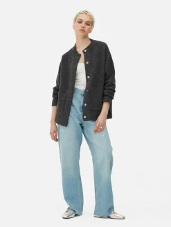 Oversized Knit Bomber Jacket|Primark Sale