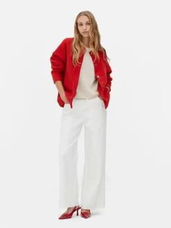 Oversized Knit Bomber Jacket|Primark Discount