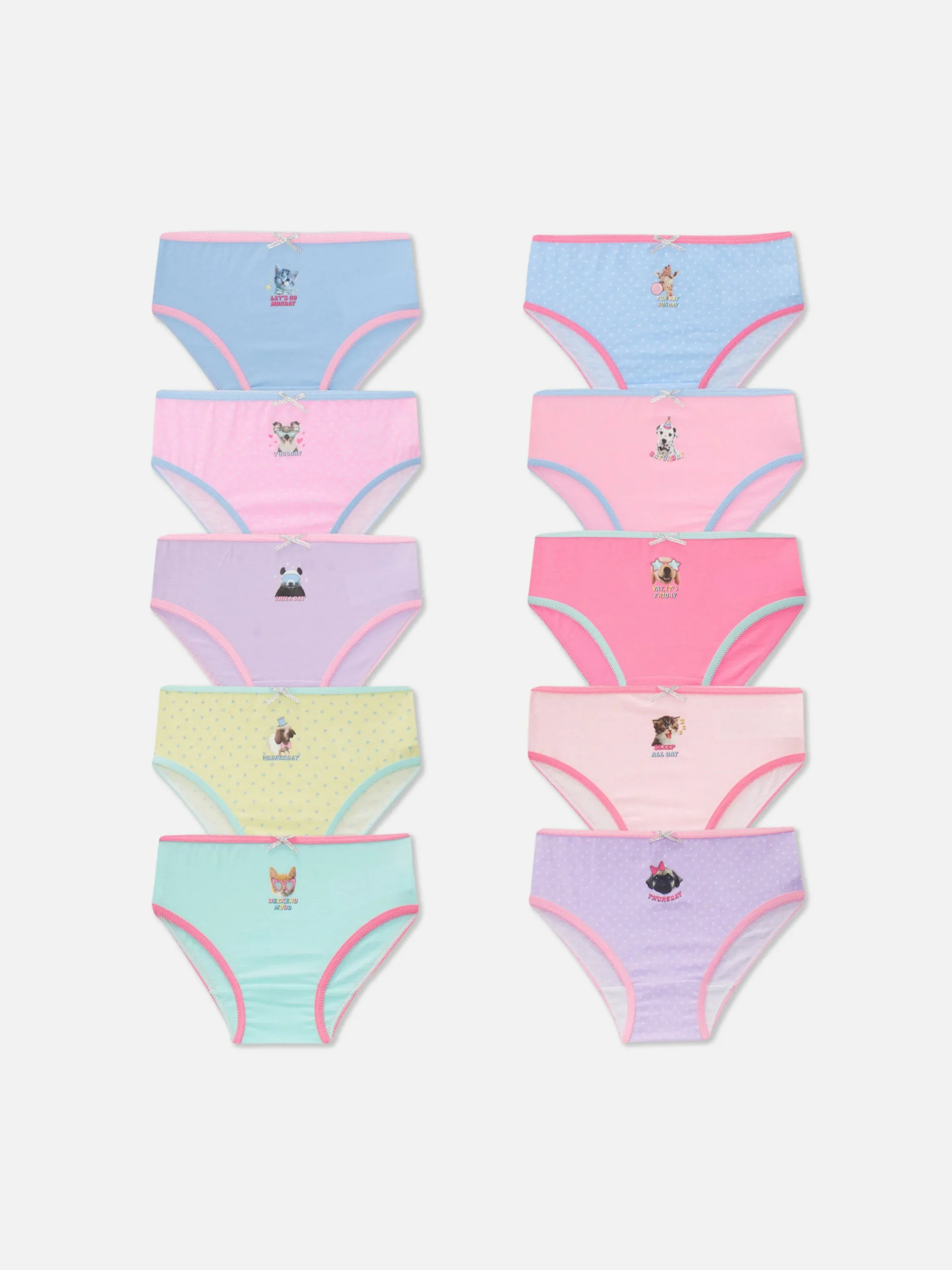 10-Pack Animal Print Briefs|Primark Clearance