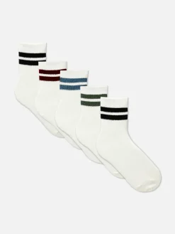 5-Pack Ankle Stripe Sports Socks|Primark New