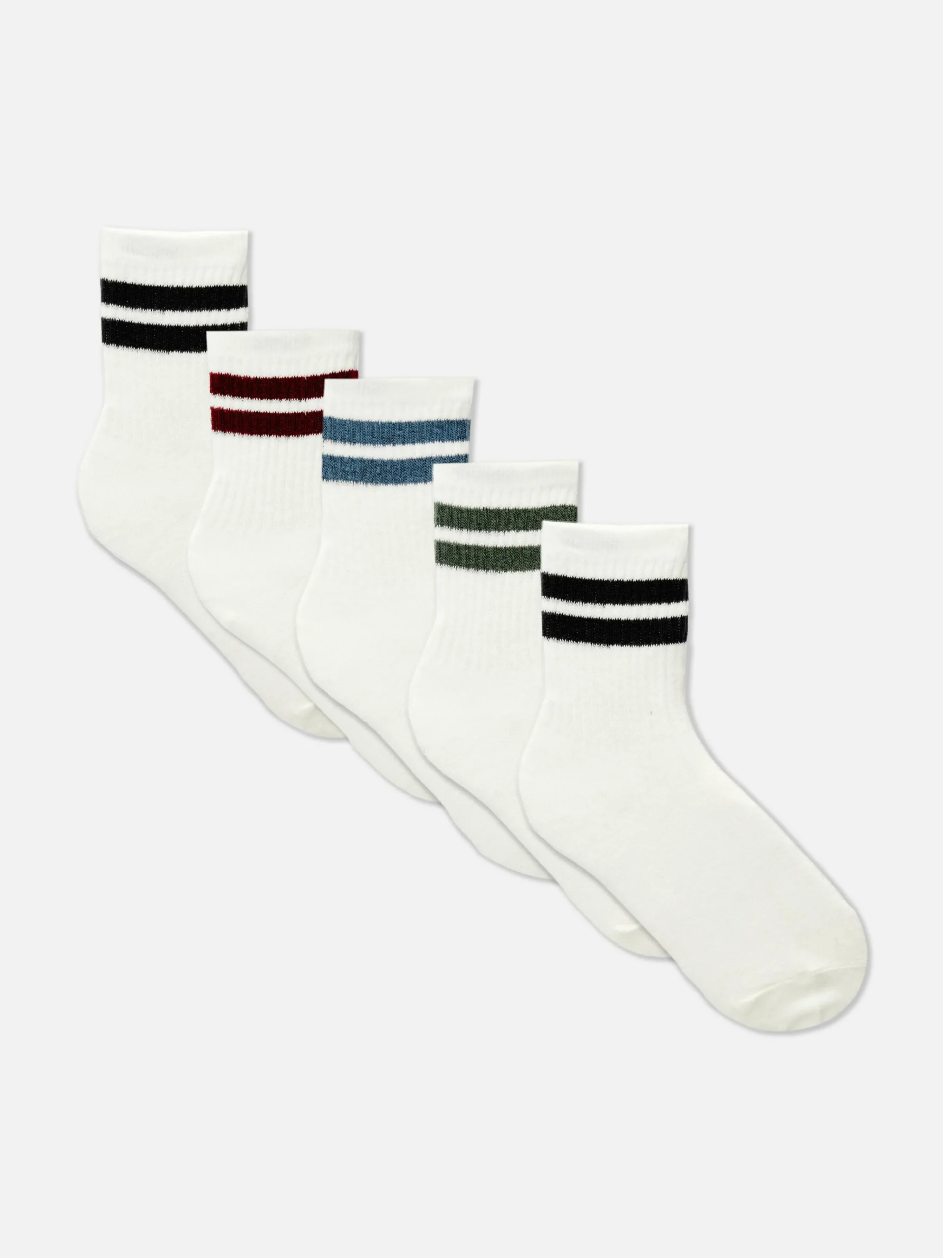 5-Pack Ankle Stripe Sports Socks|Primark New