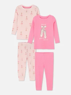 2-Pack Ballerina Graphic Pajamas|Primark Clearance