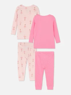 2-Pack Ballerina Graphic Pajamas|Primark Clearance