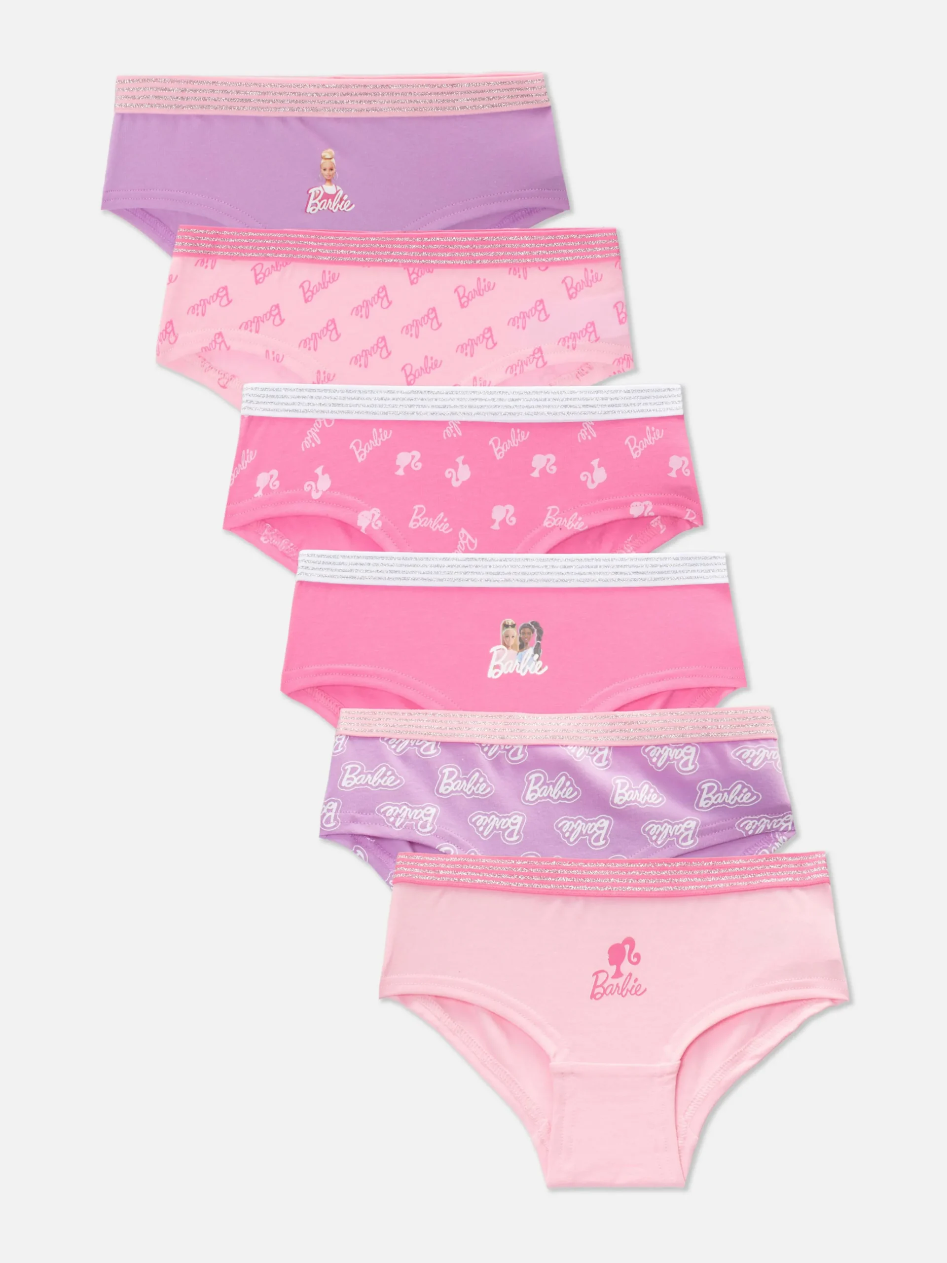 6-Pack Barbie Hipster Briefs|Primark Clearance