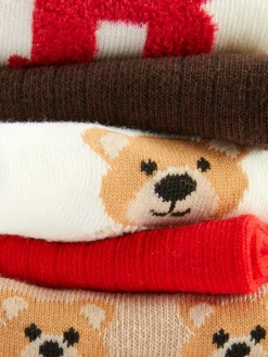 5-Pack Bear Graphic Crew Socks|Primark