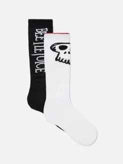 2-Pack Beetlejuice Crew Socks|Primark Sale