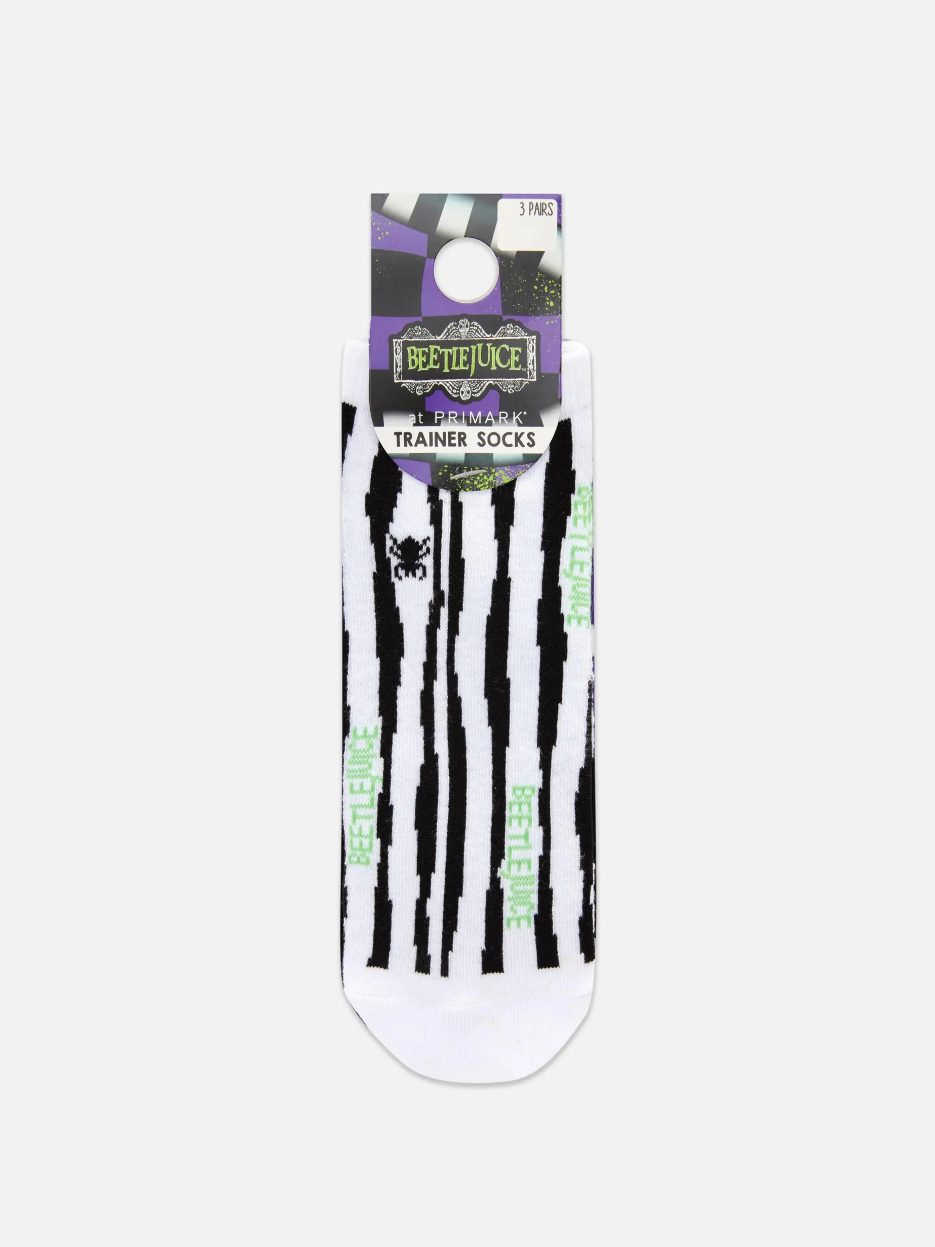 3-Pack Beetlejuice Trainer Socks|Primark Hot