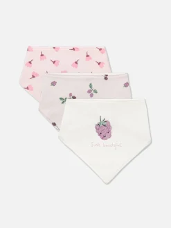 3-Pack Berry Graphic Bandana Bibs|Primark Best
