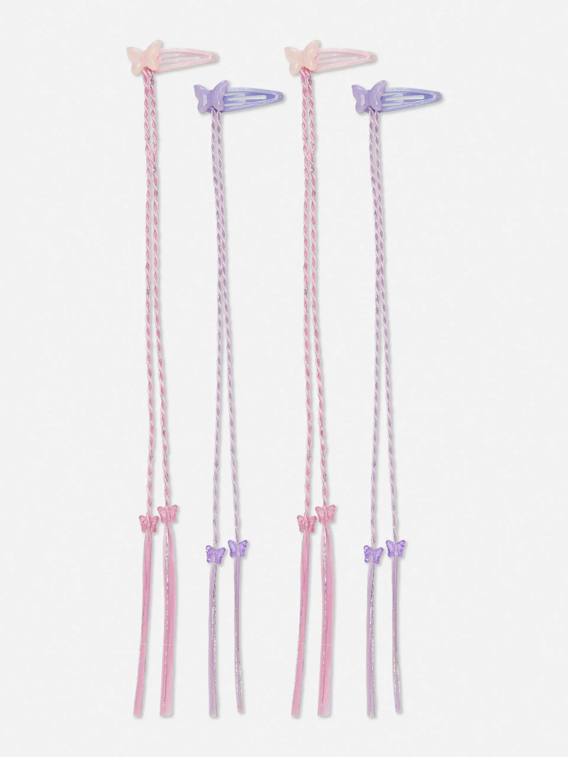 4-Pack Butterfly Braid Snap Hair Clips|Primark Clearance
