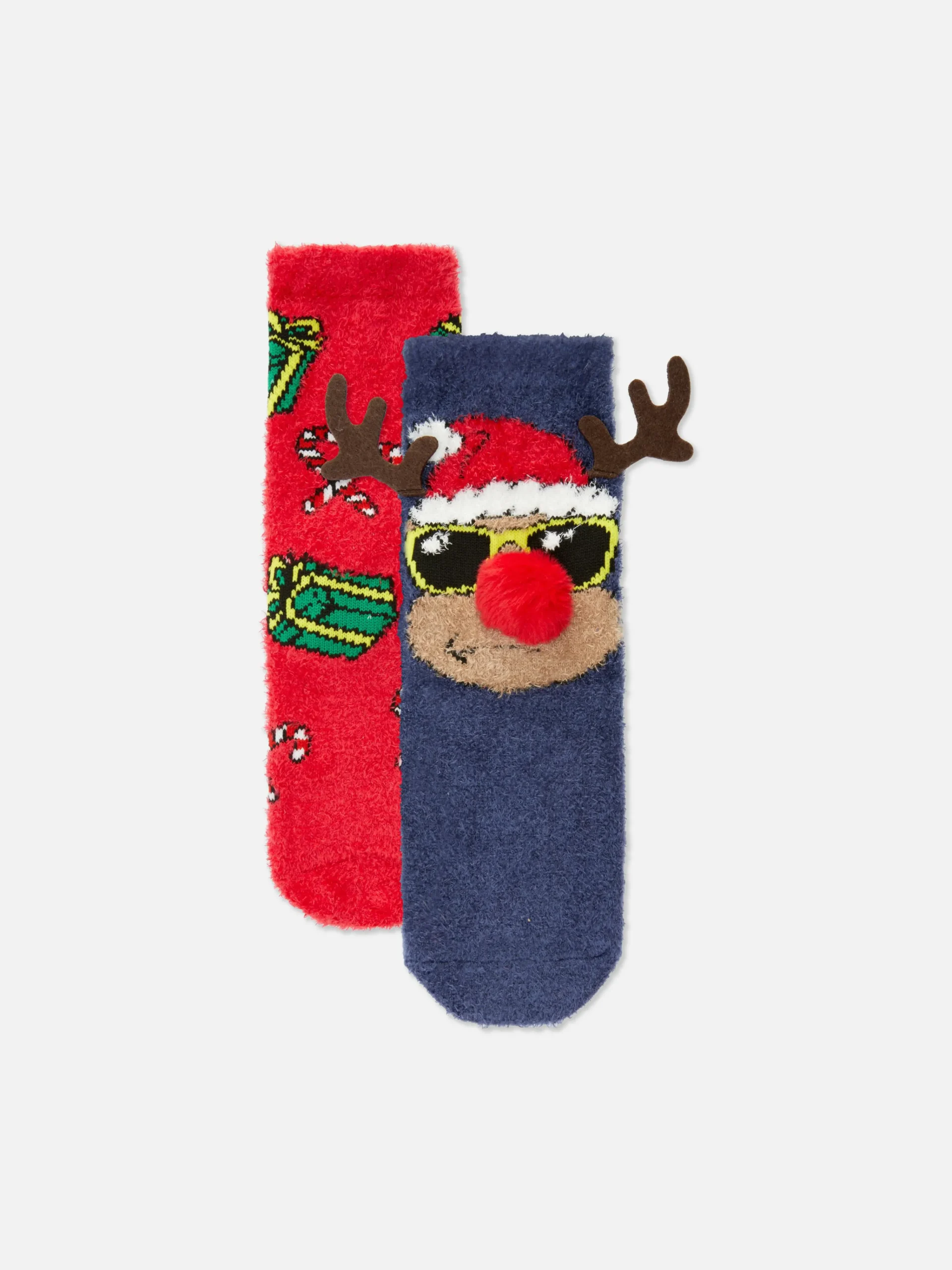 2-Pack Christmas Cozy Socks|Primark New