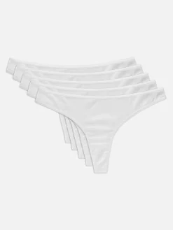 5-Pack Cotton Thongs|Primark