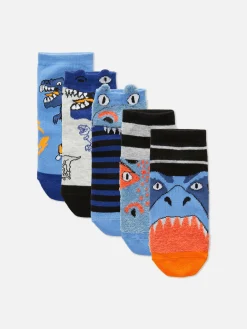 5-Pack Dinosaur Ankle Socks|Primark Outlet