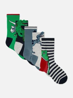 5-Pack Dinosaur Ankle Socks|Primark