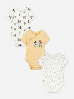 3-Pack Disney’s Mickey And Minnie Mouse Bodysuits|Primark