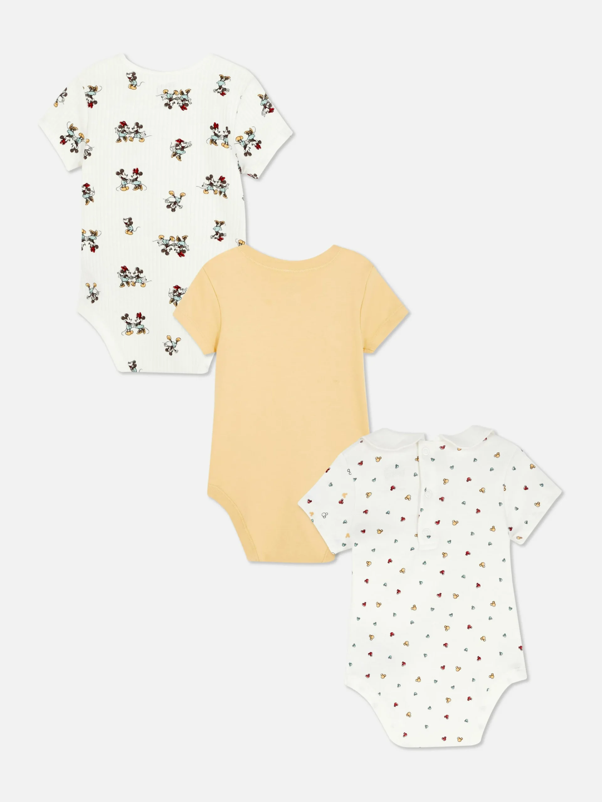 3-Pack Disney’s Mickey And Minnie Mouse Bodysuits|Primark
