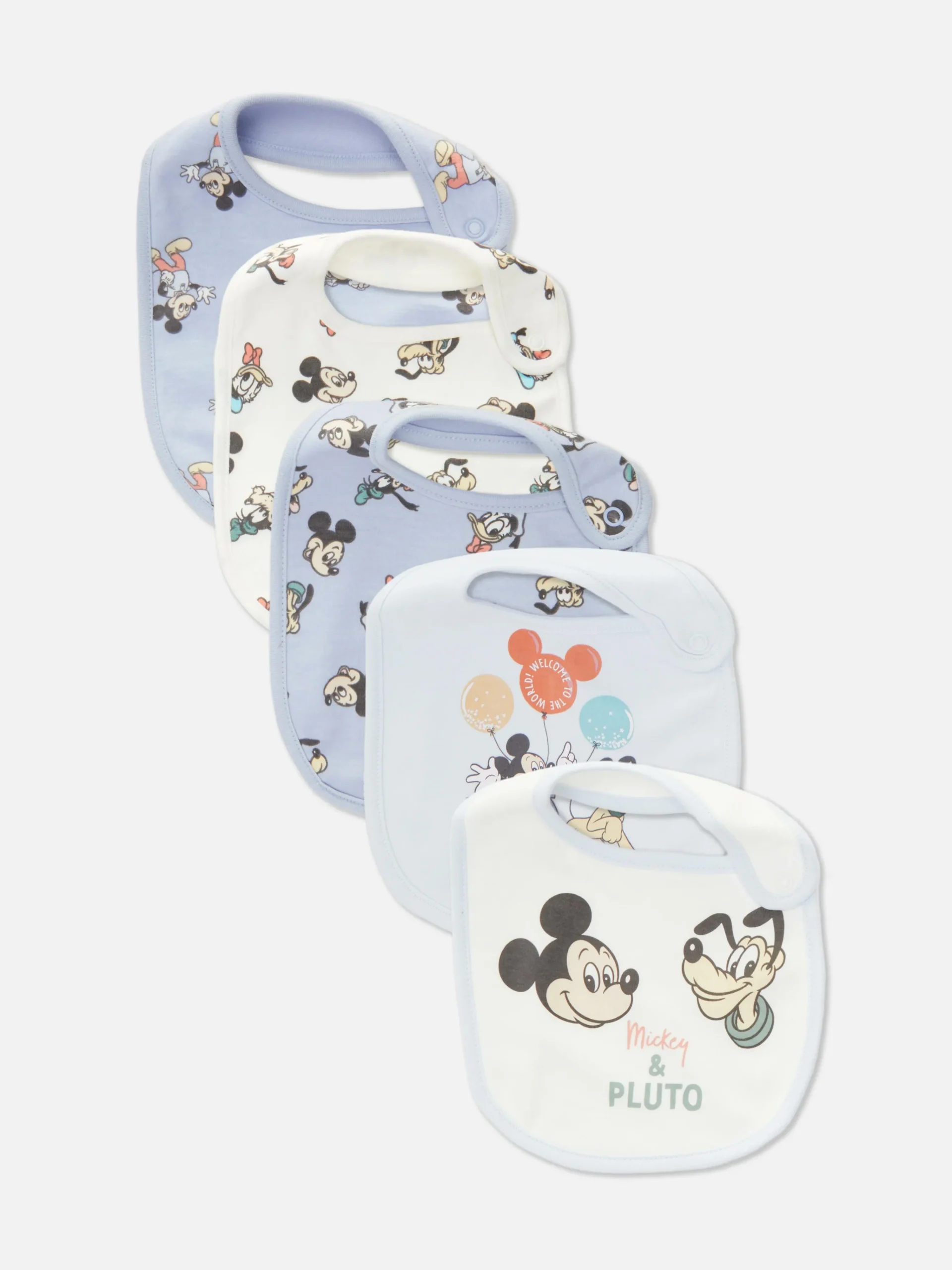 5-Pack Disney’s Mickey Mouse And Friends Bibs|Primark