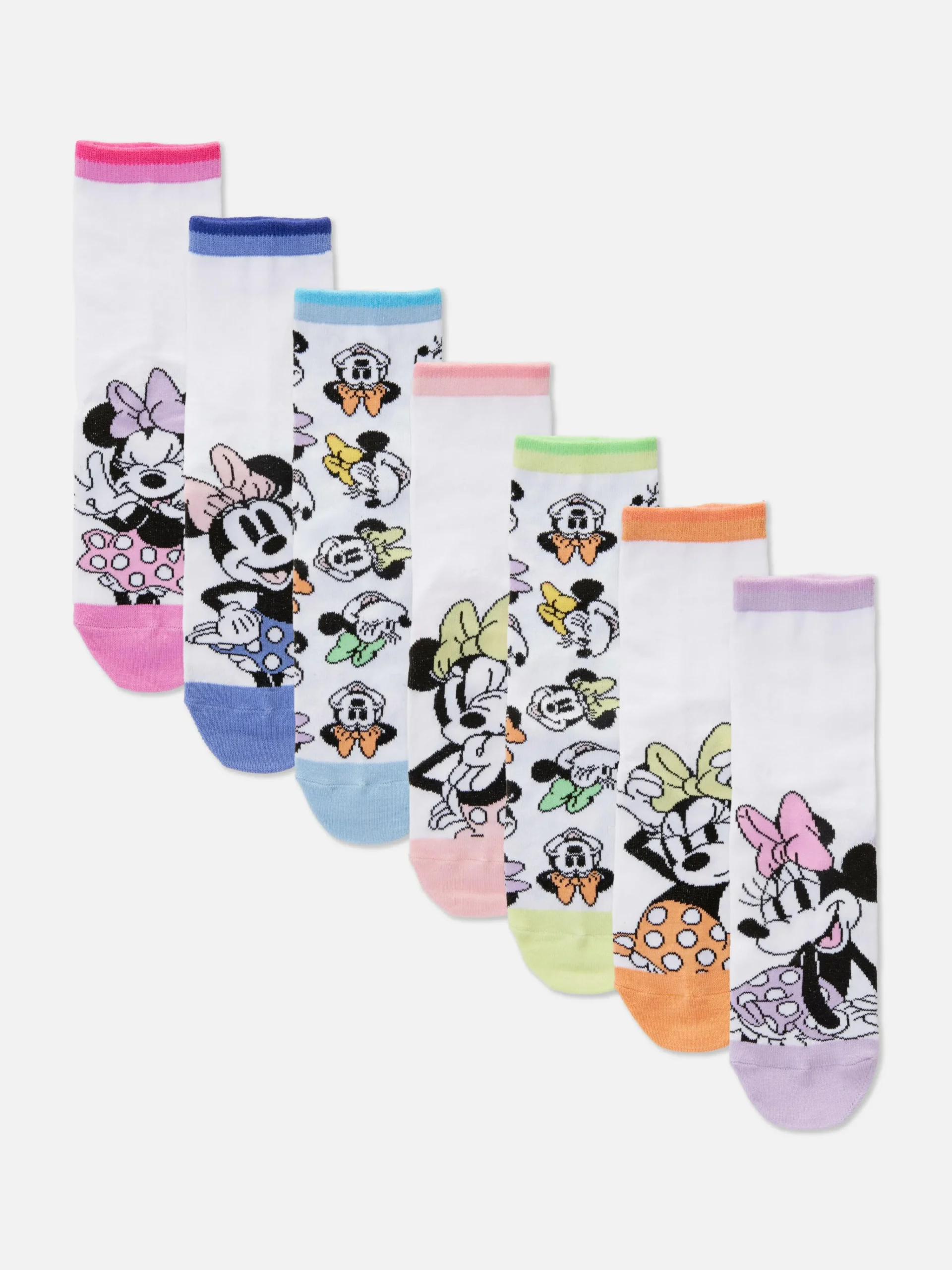 7-Pack Disney’s Minnie Mouse Ankle Socks|Primark Outlet