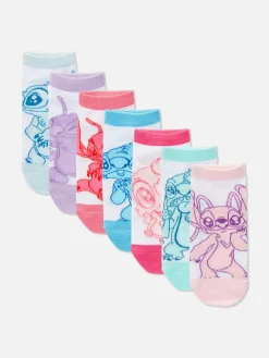 7-Pack Disney’s Stitch And Angel Sneaker Socks|Primark Online