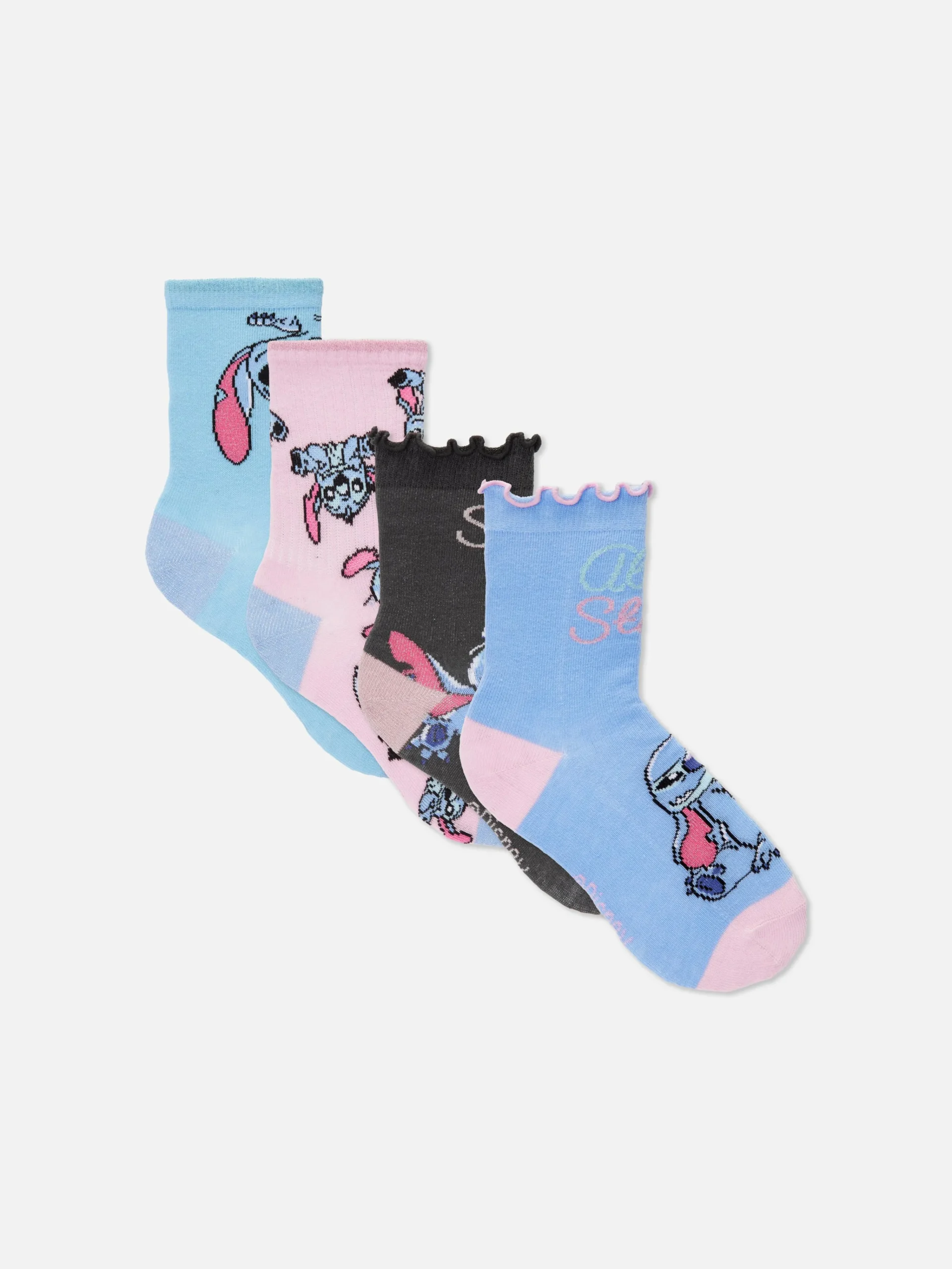 4-Pack Disney’s Stitch Ankle Socks|Primark Online